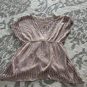 Girls Shein Crochet Detail Top